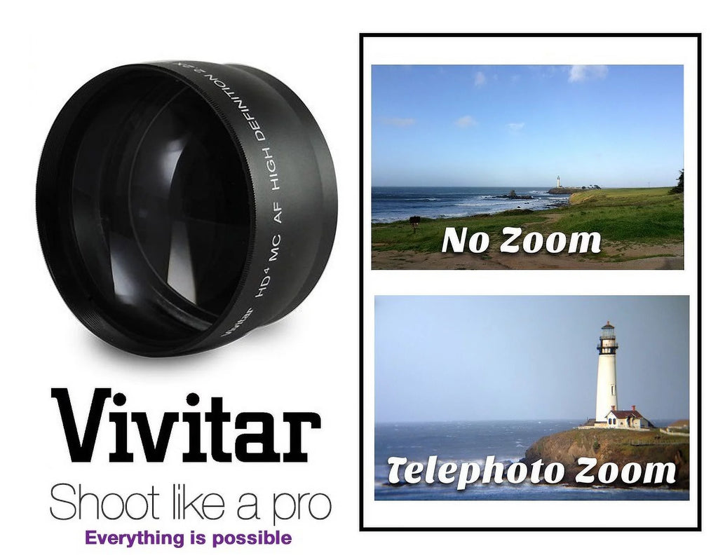 FOR SONY NEX-C3 NEXC3 NEX C3 HD TELEPHOTO & WIDE ANGLE LENS SET (49mm Compatible)
