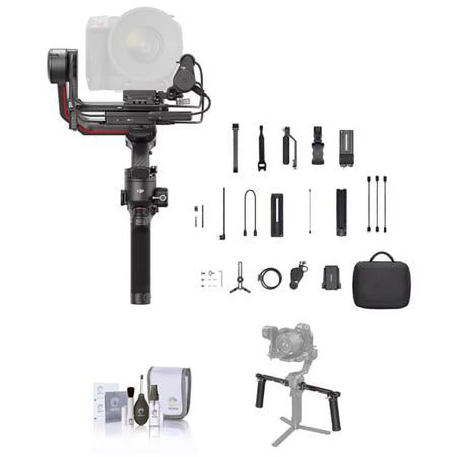 RS 3 Pro Combo Gimbal Stabilizer Bundle with SmallRig Dual Handgrip, Cleaning Kit