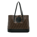 Used Authenticated Fendi Zucca Tote Bag Coated Canvas Fabric Brown Unisex (Good)