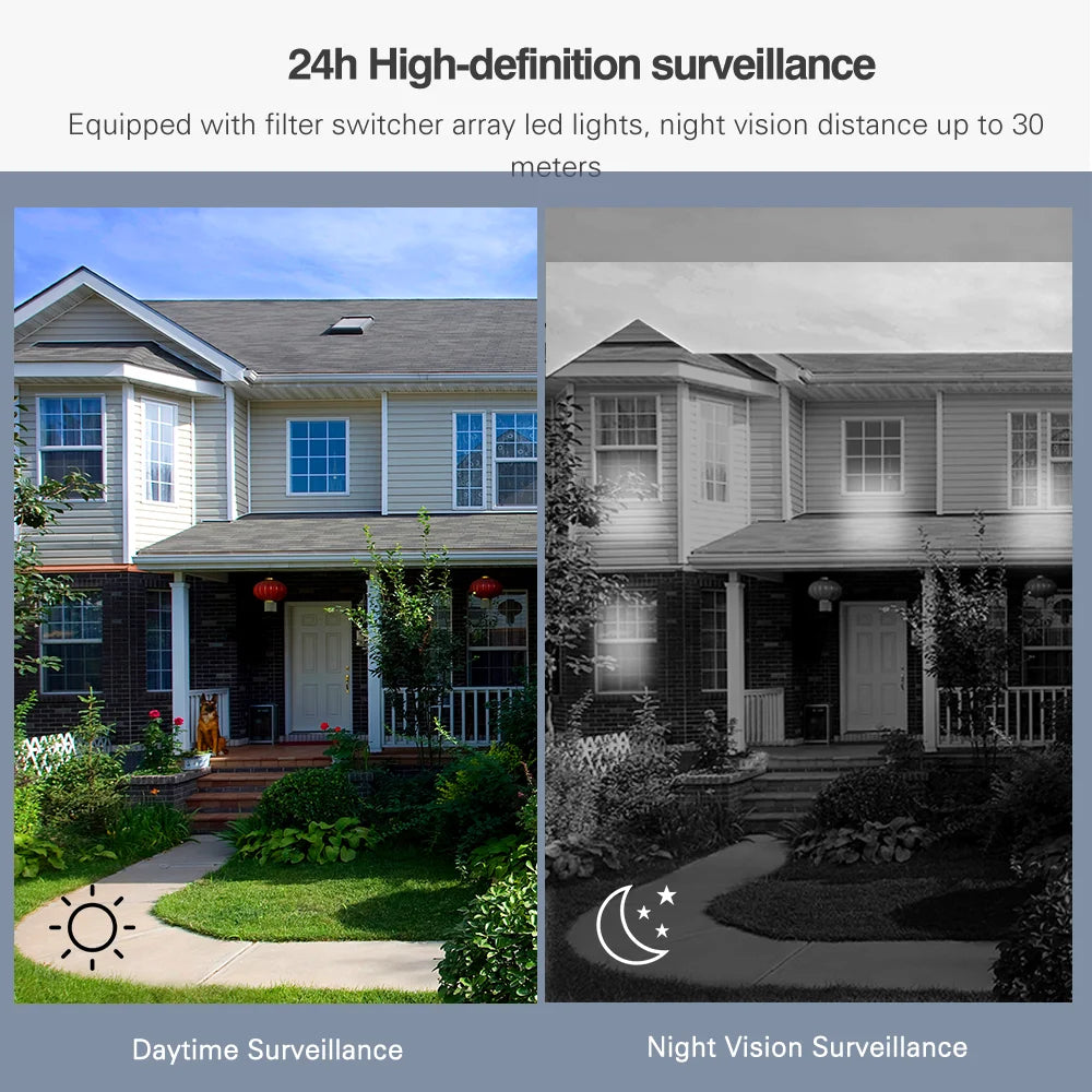 VIKVIZ CCTV System 2Pcs 4MP Rechargeable Battery WiFi PTZ IP Camera Kit with Solar Panels,4CH Base Station,Wireless Technology,Night Vision,Motion Detection