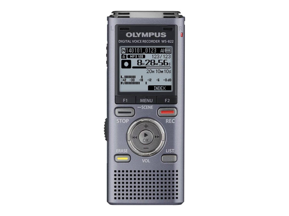 Olympus 4GB Digital Voice Recorder, Gray Metallic, WS-822