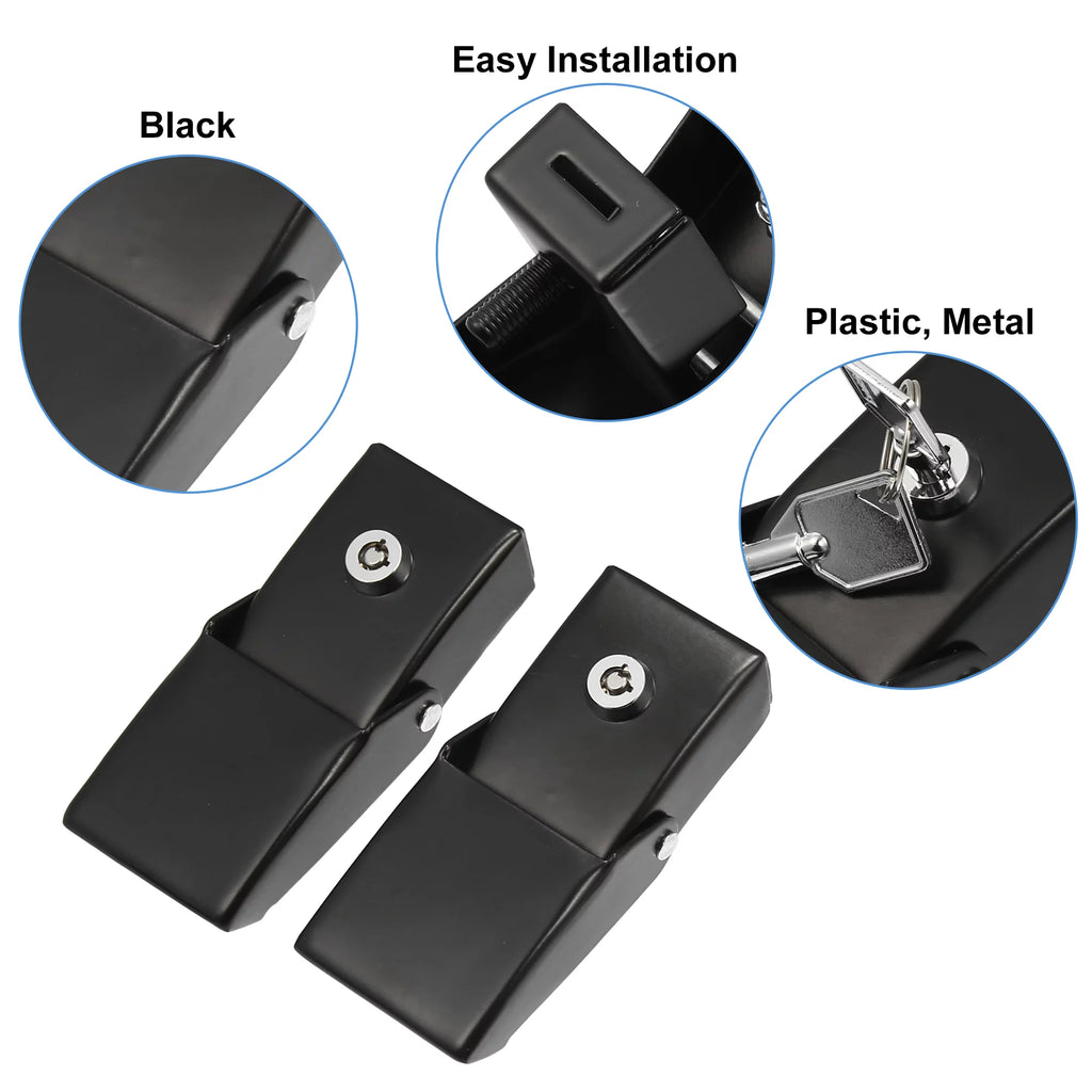 Unique Bargains 1 Pair Front Hood Latches Hood Catch Locking Fit for Jeep Wrangler JK JL 2007-2021 Black