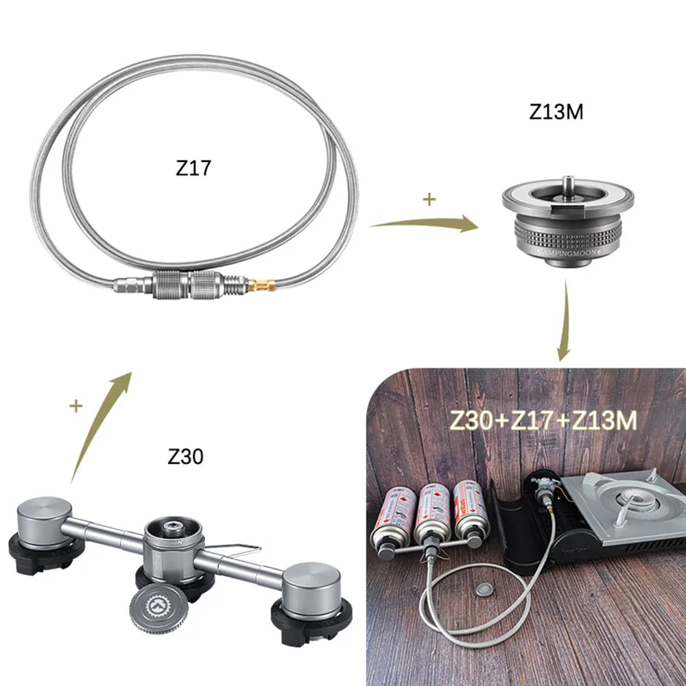 CAMPINGMOON Adapter,Head Conversion Adapter In 1 Butane 1 Butane Adapter Type Butane Convertor With Split Type Split Type Adapter Type Adapter Head Convenient AdapterAdventures 3 In 1
