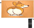 Bestwell Cute Corgi Orange Beach Towel - Super Absorbent Oversized Travel Towels - Lightweight Compact Quick Dry Towel for Swimming Camping Holiday（353）
