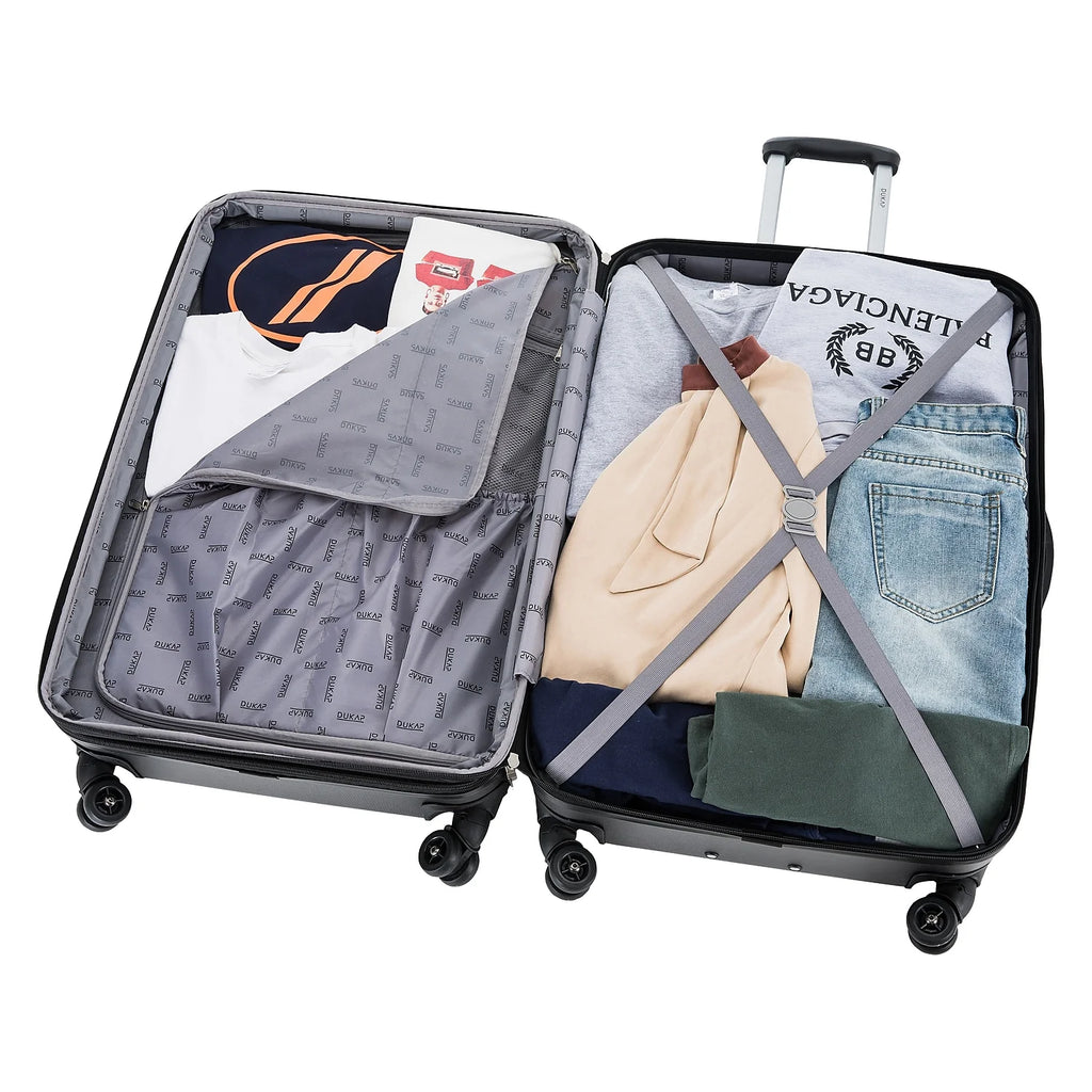 DUKAP Intely 2-Piece Plastic Luggage Set Gray (DKINT0SM-GRE)