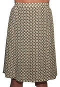 Tory Burch Chain Print Pleated Skirt Silk Chiffon, Harvest Chains, 12