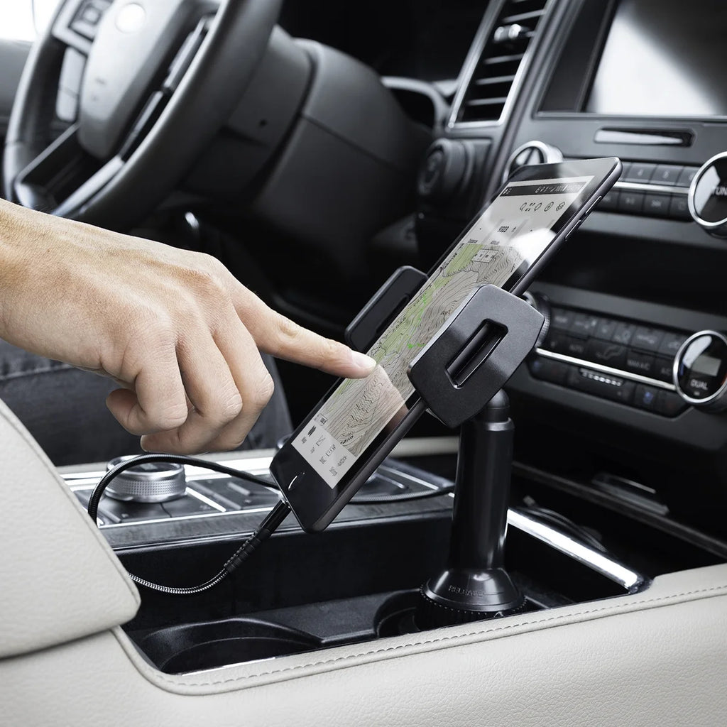 Cummins Tablet Mount CMNCHTBLT - Cupholder Tablet Dock for iPad Samsung Galaxy Tab Amazon Fire and More - Black