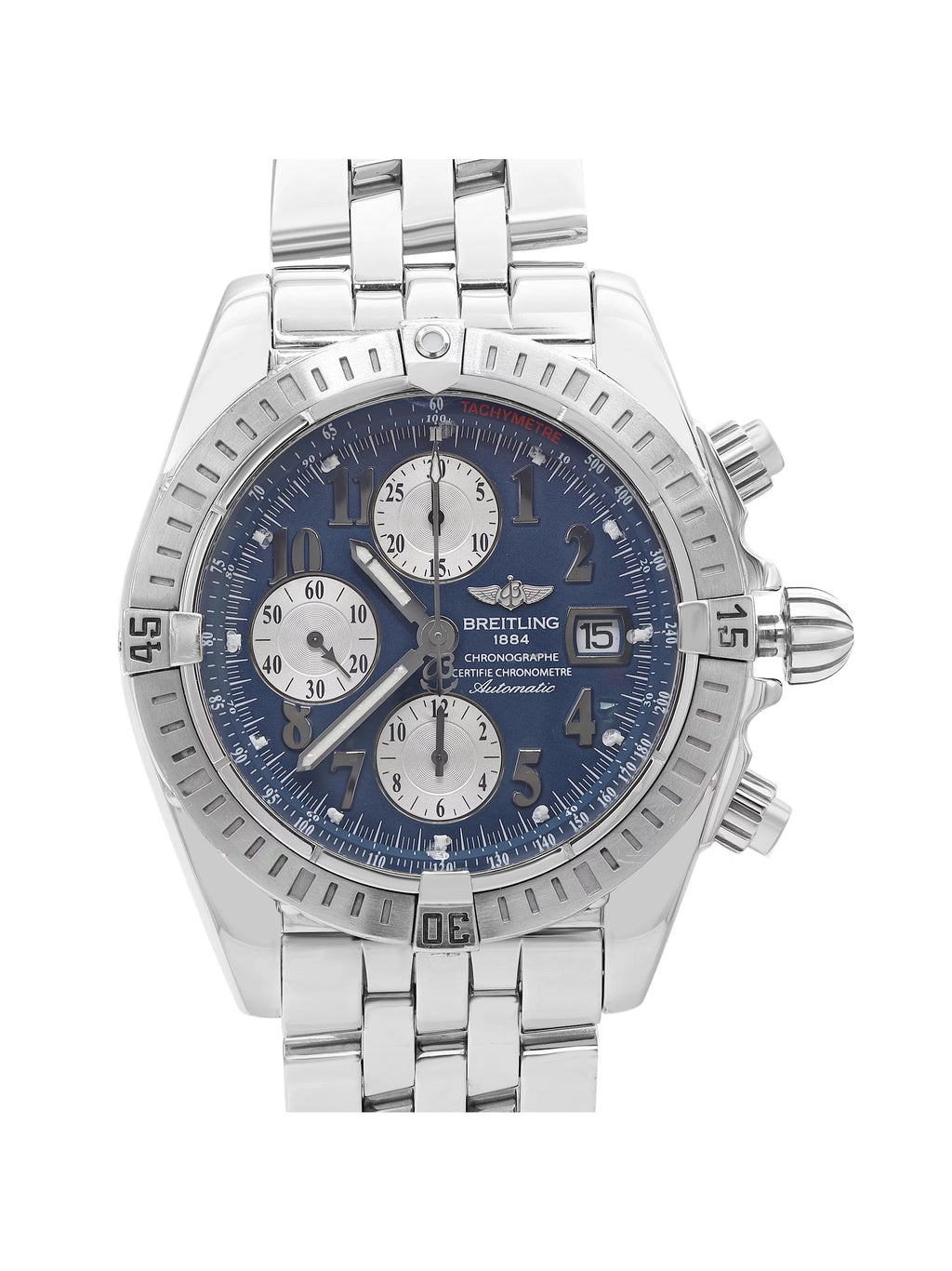 Breitling Chronomat Evolution Alloy Blue Dial Automatic Watch A1335611/C647-357A