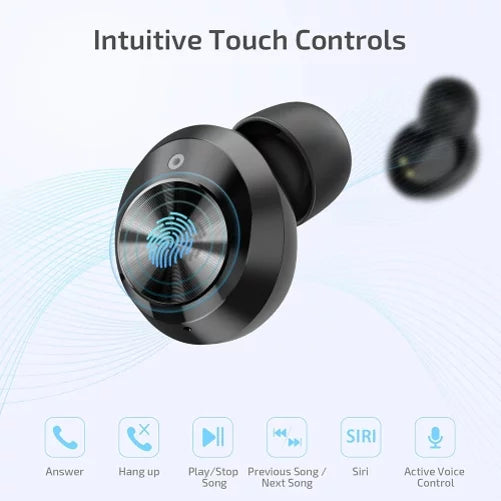 Wireless Earphones TWS Headphones True Stereo Earbuds w Mic Charging Case Z5A for Motorola Moto E (2020), One 5G, Razr (2020) (2019), Edge (2021) - NABI DreamTab HD8, XD 10.1" - Nokia 3.1, 7.1