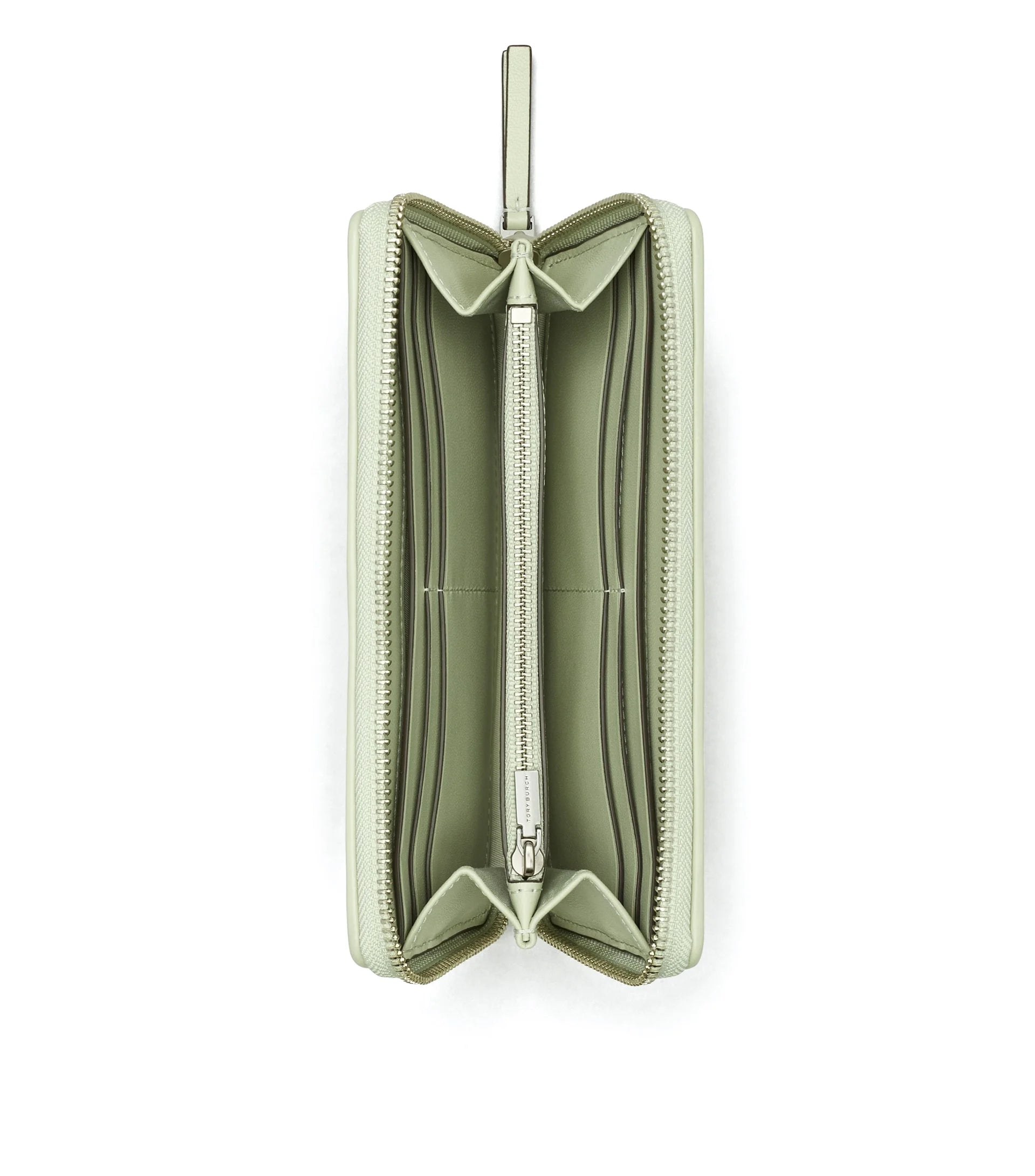 Tory Burch Female Kira Chevron Zip Continental Leather Wallet (Pine Frost)