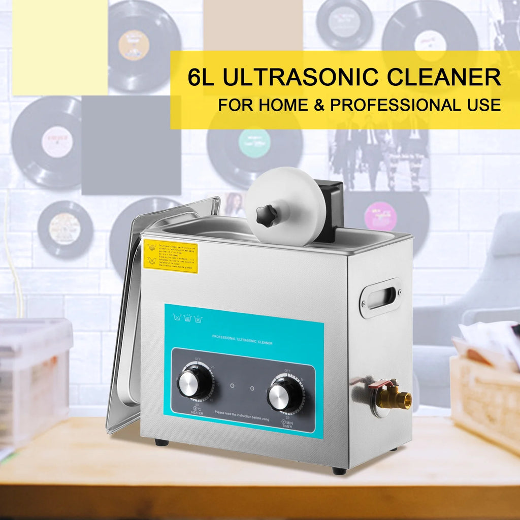 BENTISM Ultrasonic Vinyl Record Cleaner Vinyl Ultrasonic Cleaning Machine 6L Knob