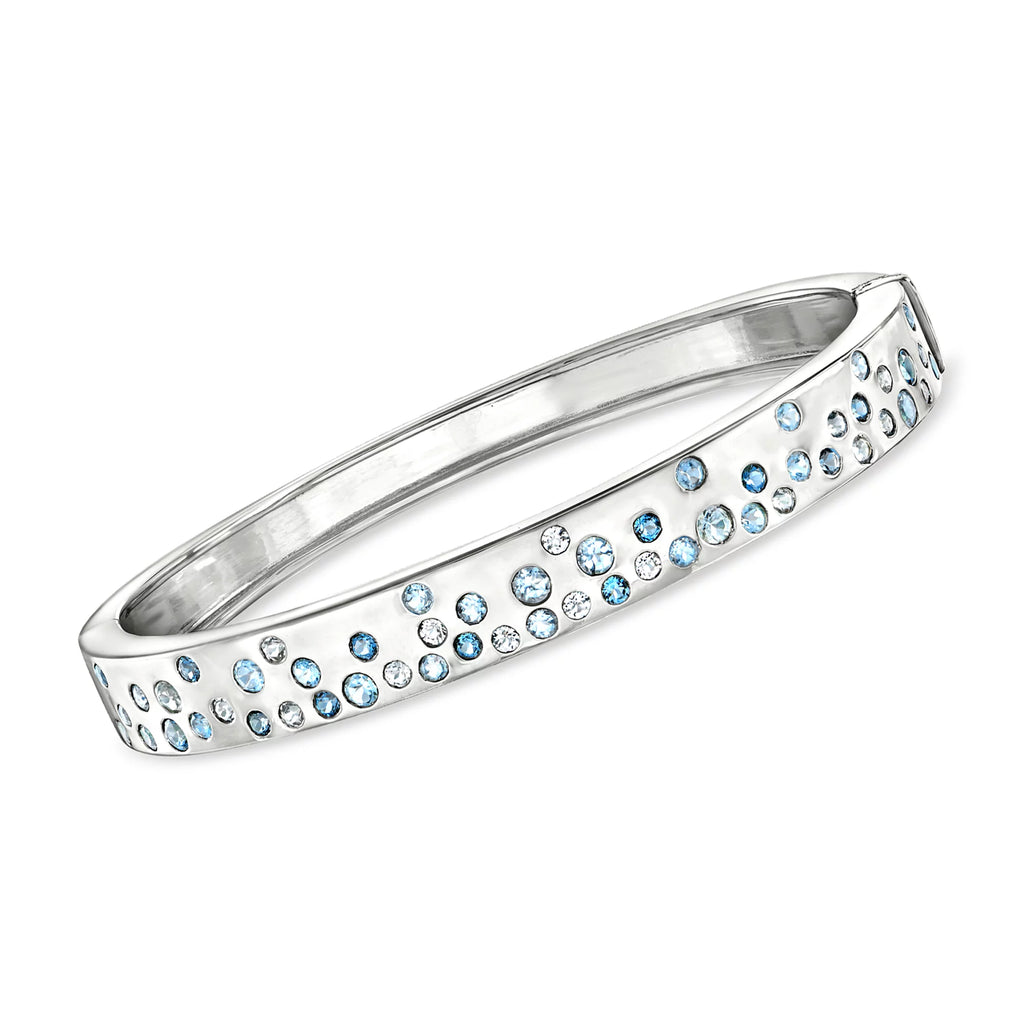 Ross-Simons "Spring Stack" Set Of 5 Bangle Bracelets in Sterling Silver, For Her, Adult
