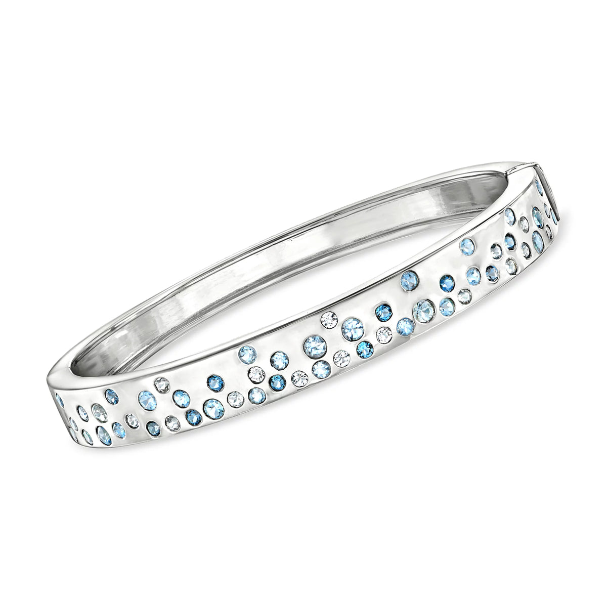 Ross-Simons "Spring Stack" Set Of 5 Bangle Bracelets in Sterling Silver, For Her, Adult