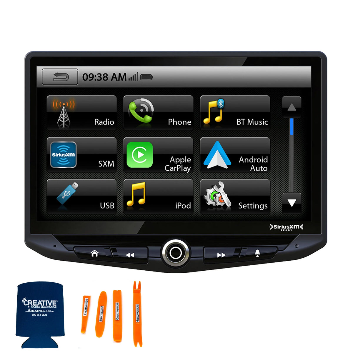 Stinger Heigh10 10" In-dash Infotainment System compatible with Apple CarPlay & Android Auto, Includes Navigation Card & Installation Kit compatible with 14-18 GM Trucks
