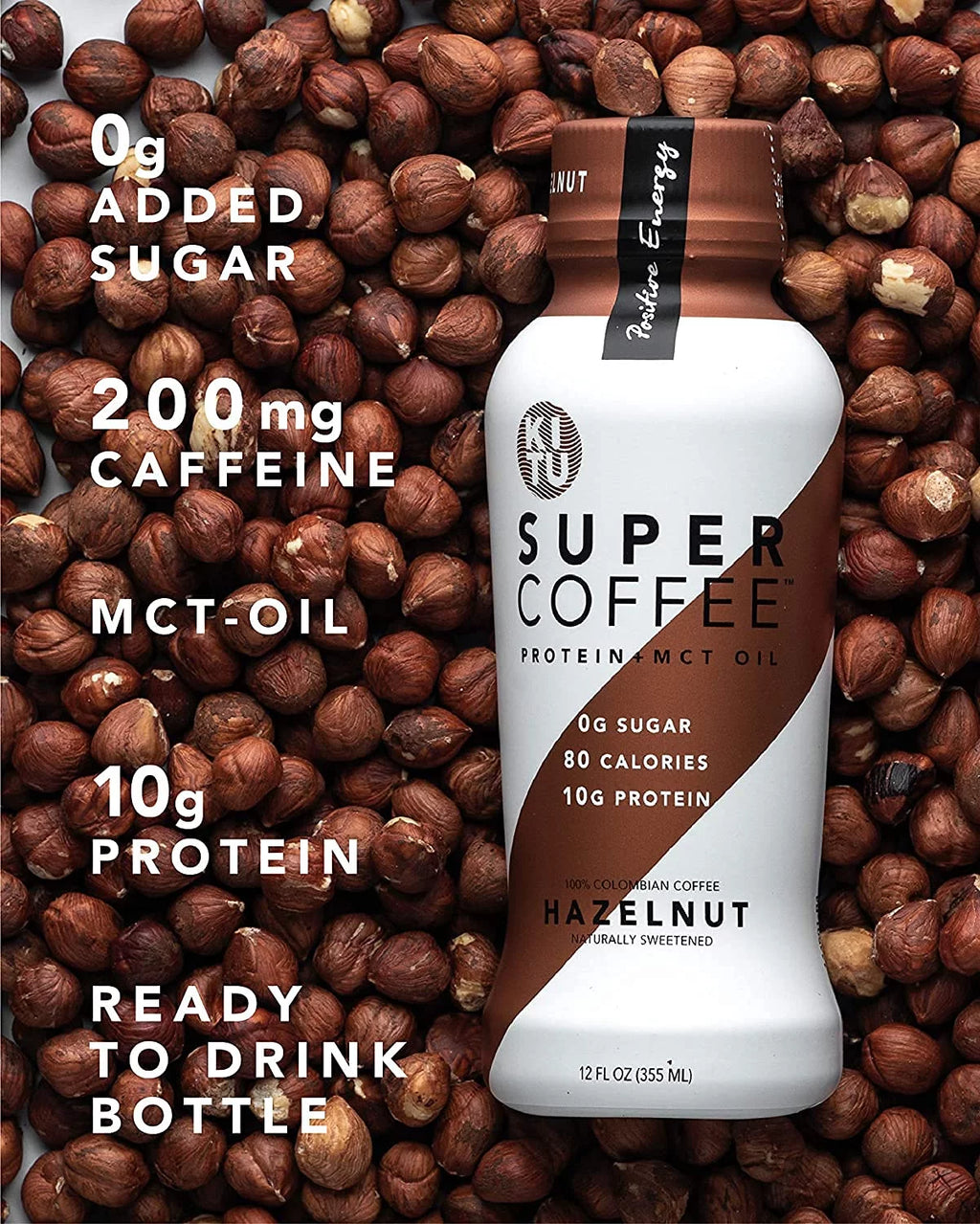 Ready to Drink Super Coffee 12 Ounce Bottles 12 pack Choose your Flavor (Cinnamon Roll)