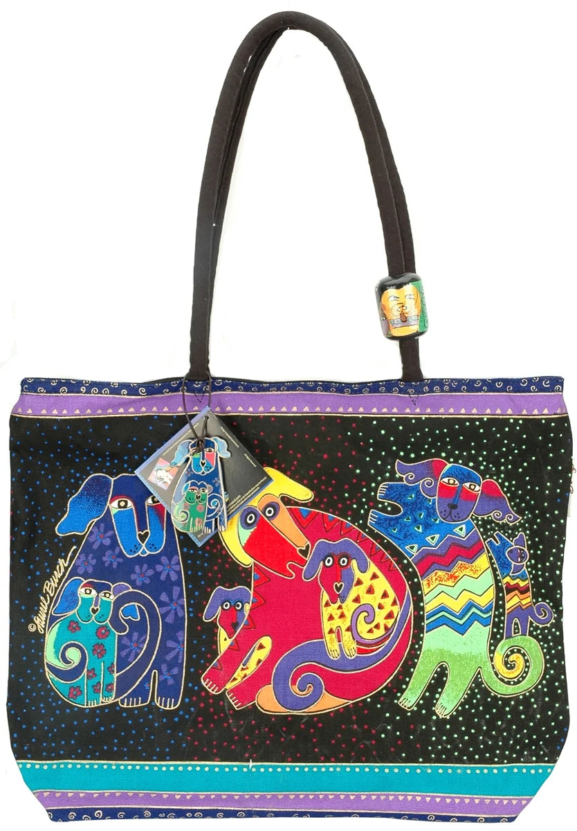Shoulder Tote Zipper Top 18"X5"X15"-Dogs & Doggies