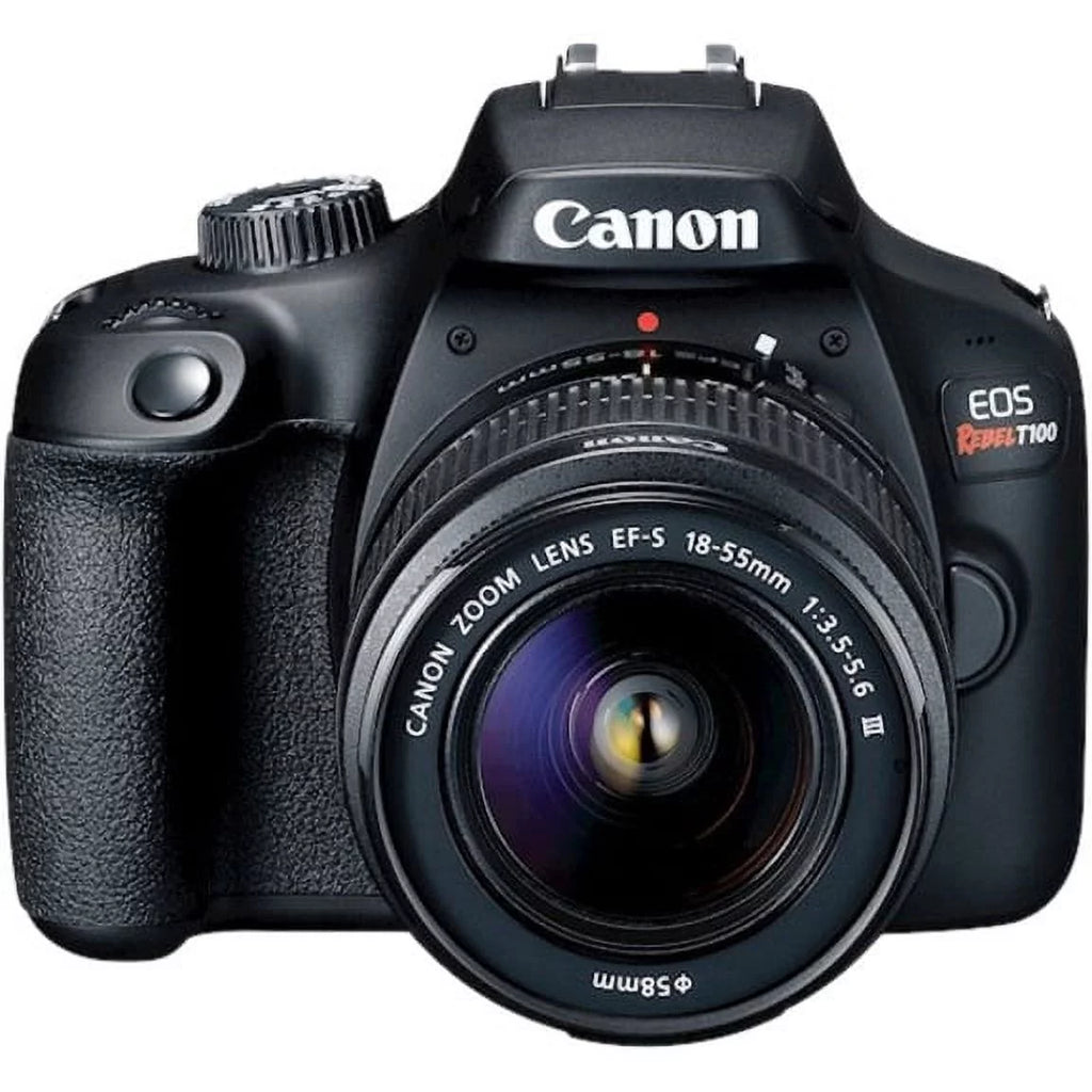 Canon EOS Rebel T100 18 Megapixel Digital SLR Camera with Lens, 0.71", 2.17", Black