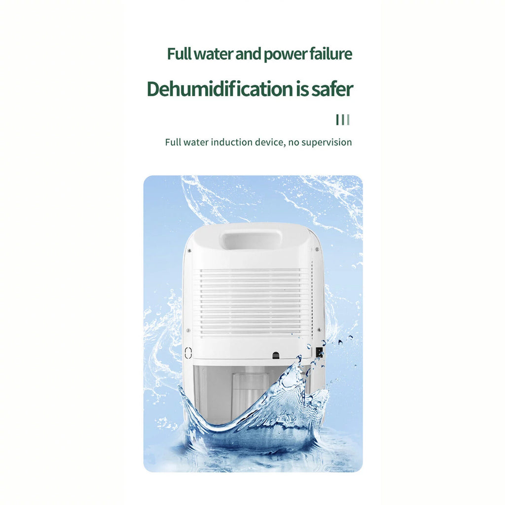 Mini Remote Dehumidifier Household Air Dryer for Home Basements Humidity with Remote Control 10-20㎡ 2.5L White