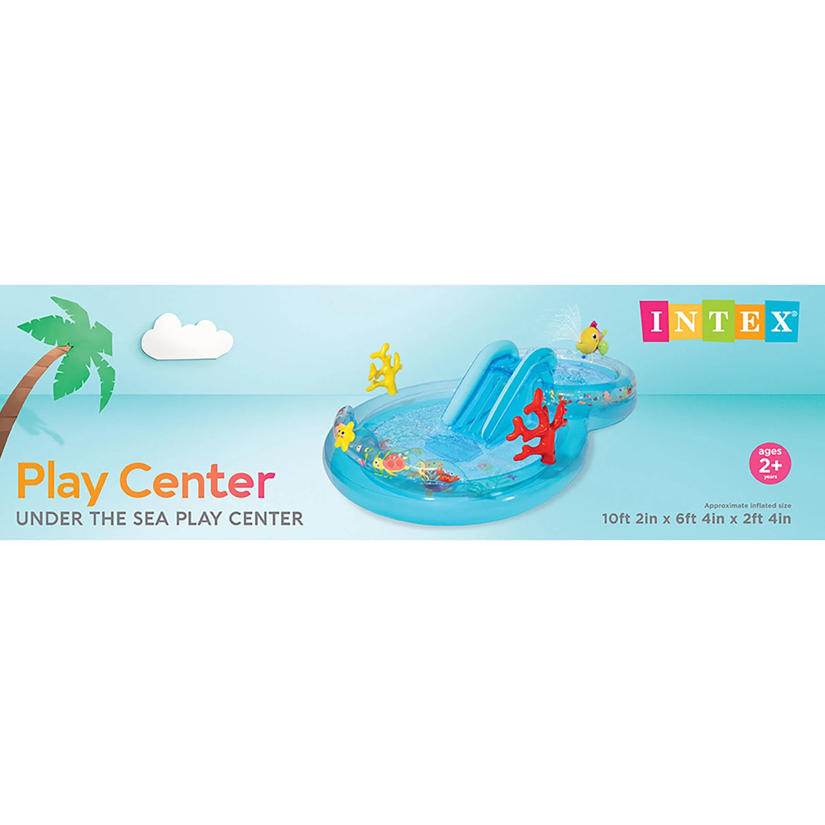 Under the Sea Inflatable Play Center W/ Water Slide, Kids Age 2+