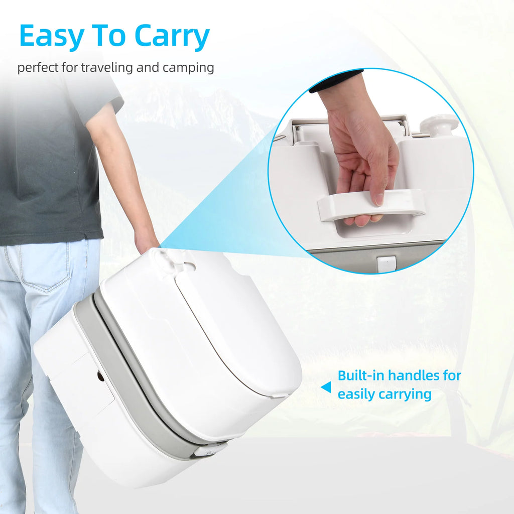 DWVO Portable Toilet, 6.34 Gallon Camping RV Porta Potty , Outdoor RV Toilet with Level Indicator, Rotating Spout