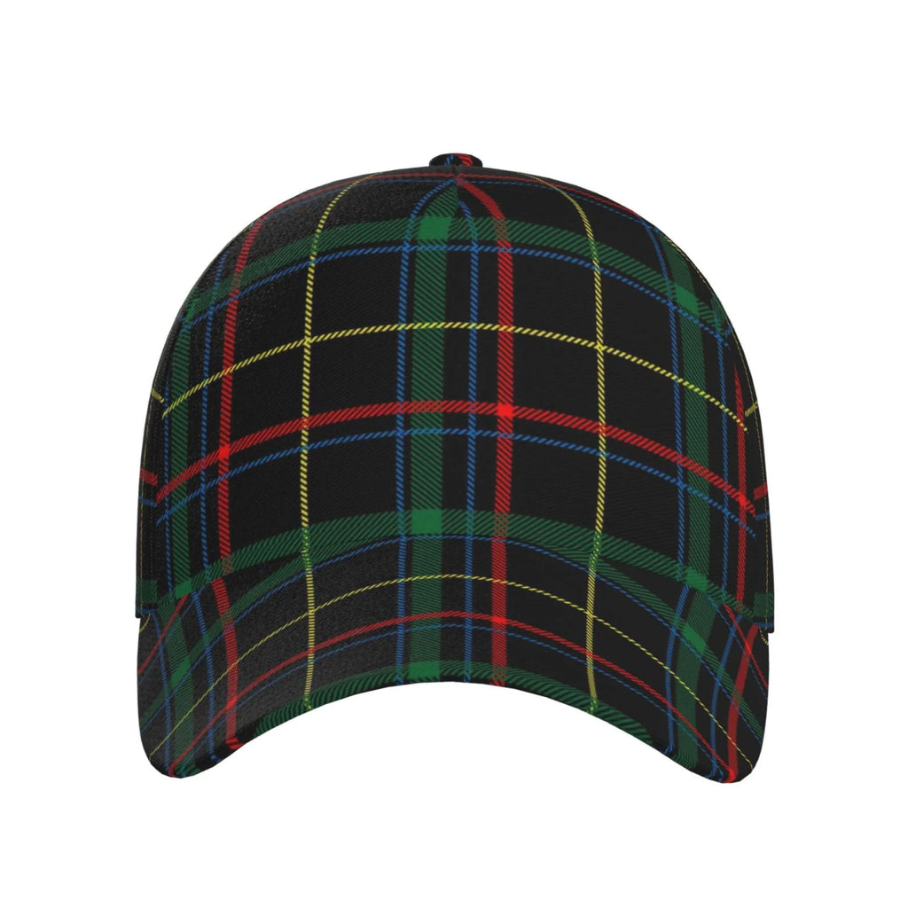 Balery Baseball Cap Adjustable Size for Running Workouts and Outdoor Activities All Seasons Dad Hat(Buffalo Plaid Dark Green)