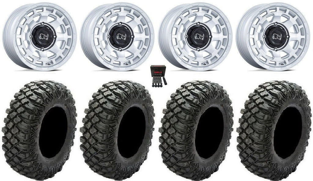 Black Rhino Chamber 14" Wheels Si 30" Crawler XR Tires Honda Rincon Yamaha Rhino Kawasaki Brute Force Suzuki KingQuad