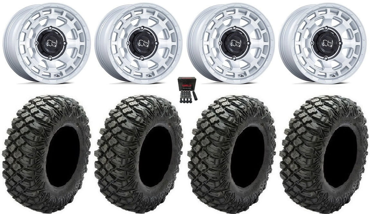 Black Rhino Chamber 14" Wheels Si 30" Crawler XR Tires Honda Rincon Yamaha Rhino Kawasaki Brute Force Suzuki KingQuad