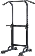 SOGES Power Tower Adjustable Height Workout Pull up and Dip Stand Station, Multi-Function Home and Gym, Black