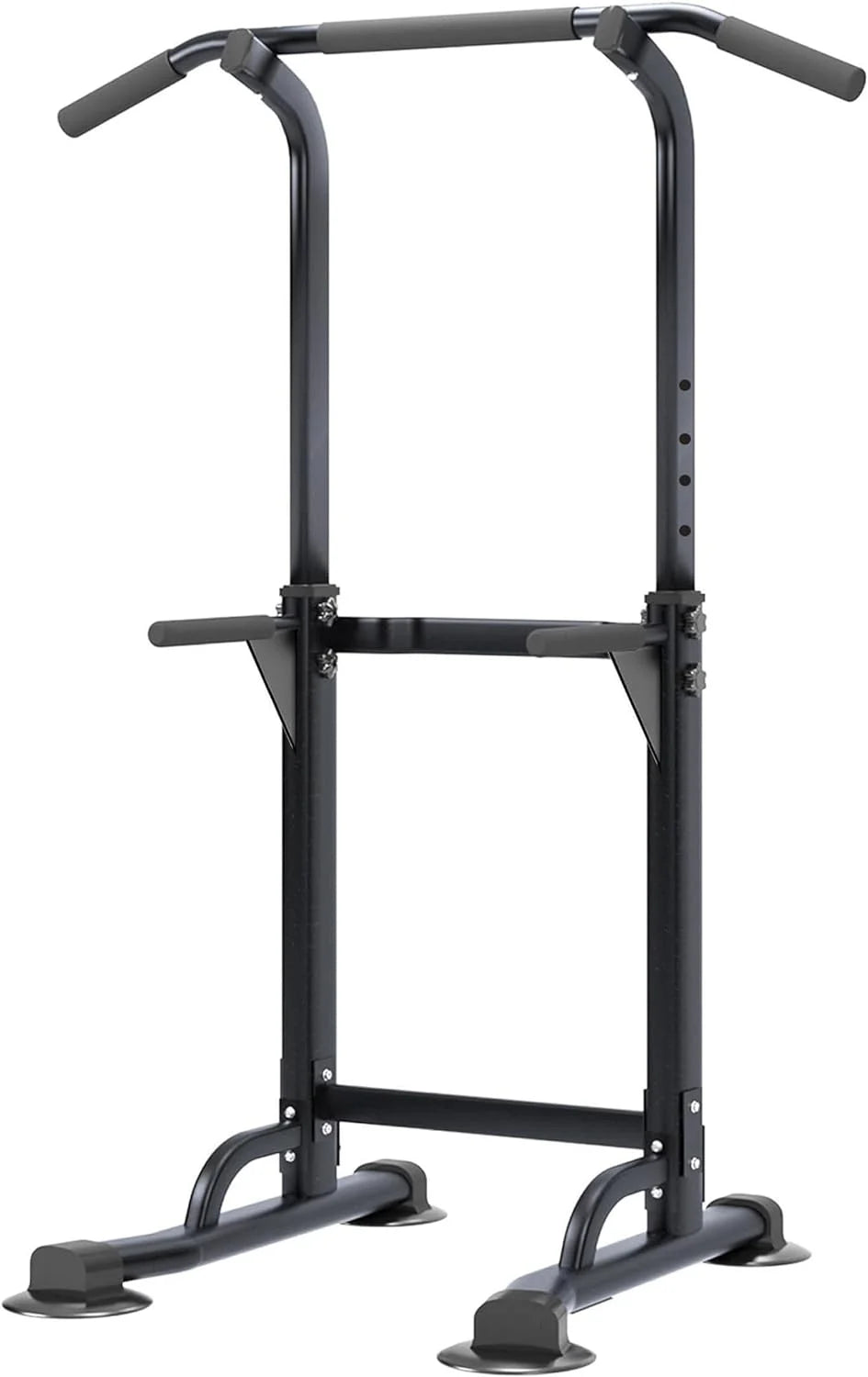 SOGES Power Tower Adjustable Height Workout Pull up and Dip Stand Station, Multi-Function Home and Gym, Black