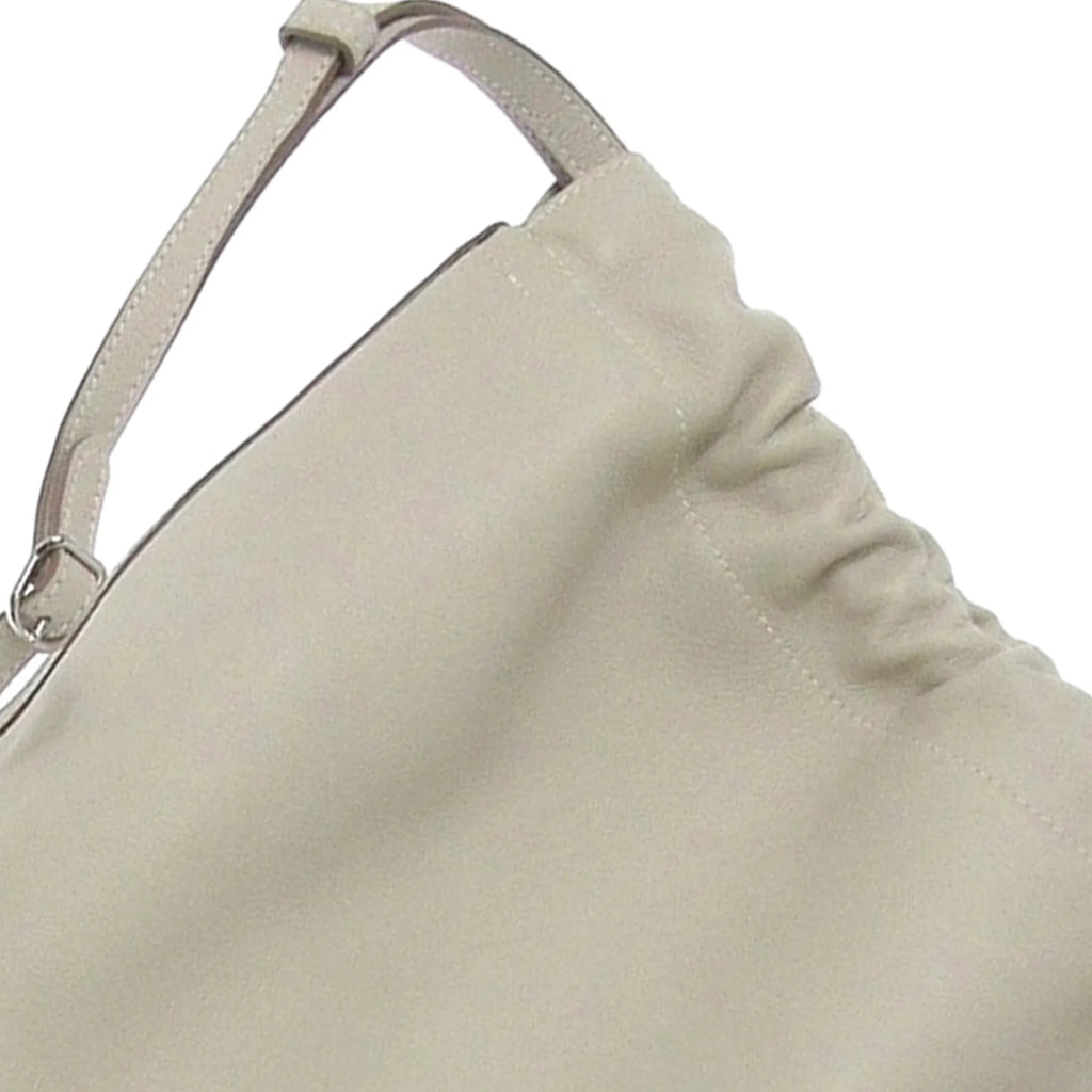 Used Authenticated Hermès Cheri Bridado Backpack Calf Leather Gray Unisex (Good)