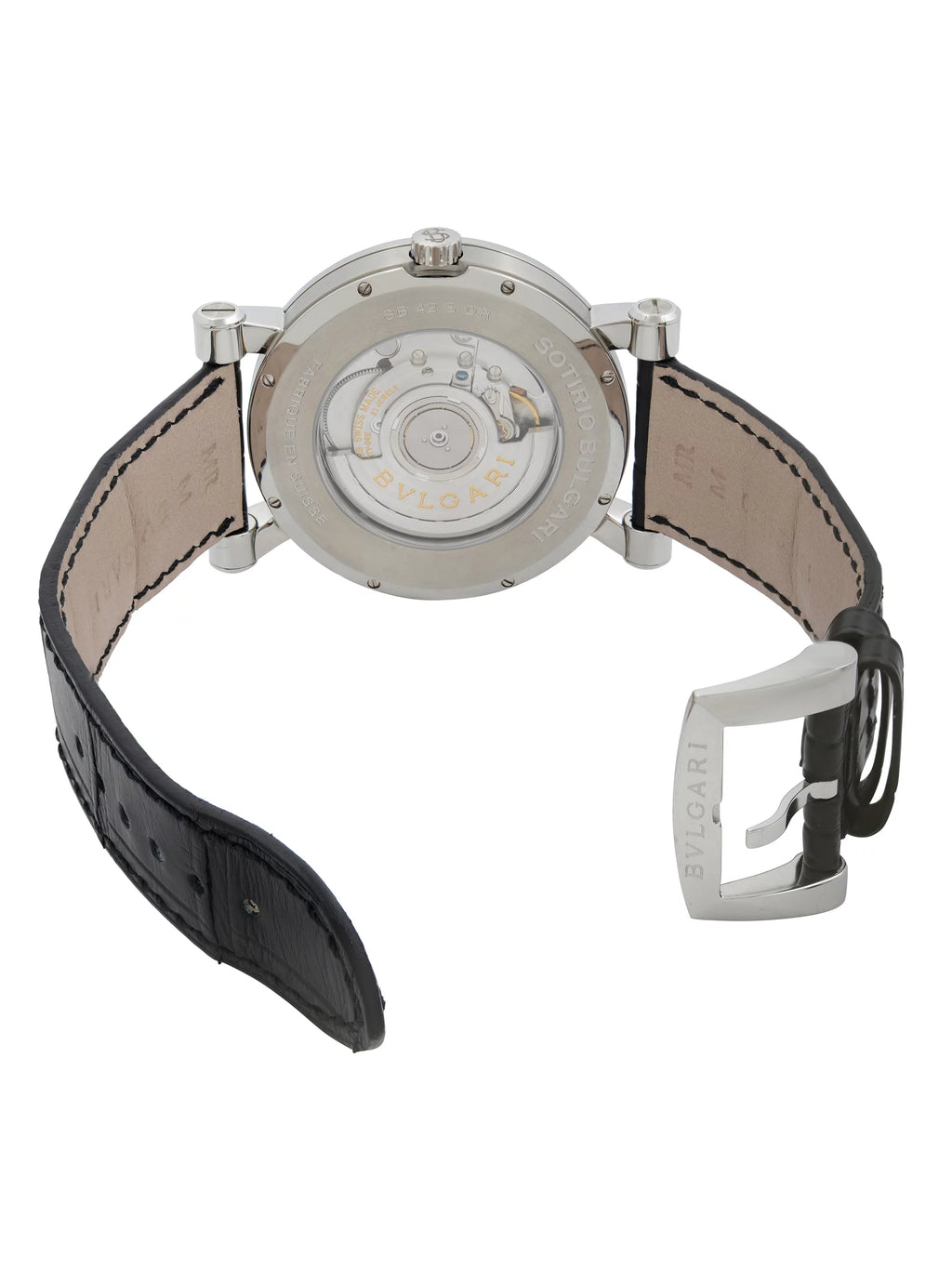 Bvlgari Sotirio Retrograde Metal White Dial Automatic Mens Watch SB42SDR