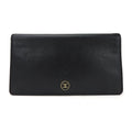 Secondhand CHANEL bifold long wallet A20904 1 Coco button black leather accessories ladies coco (Good)