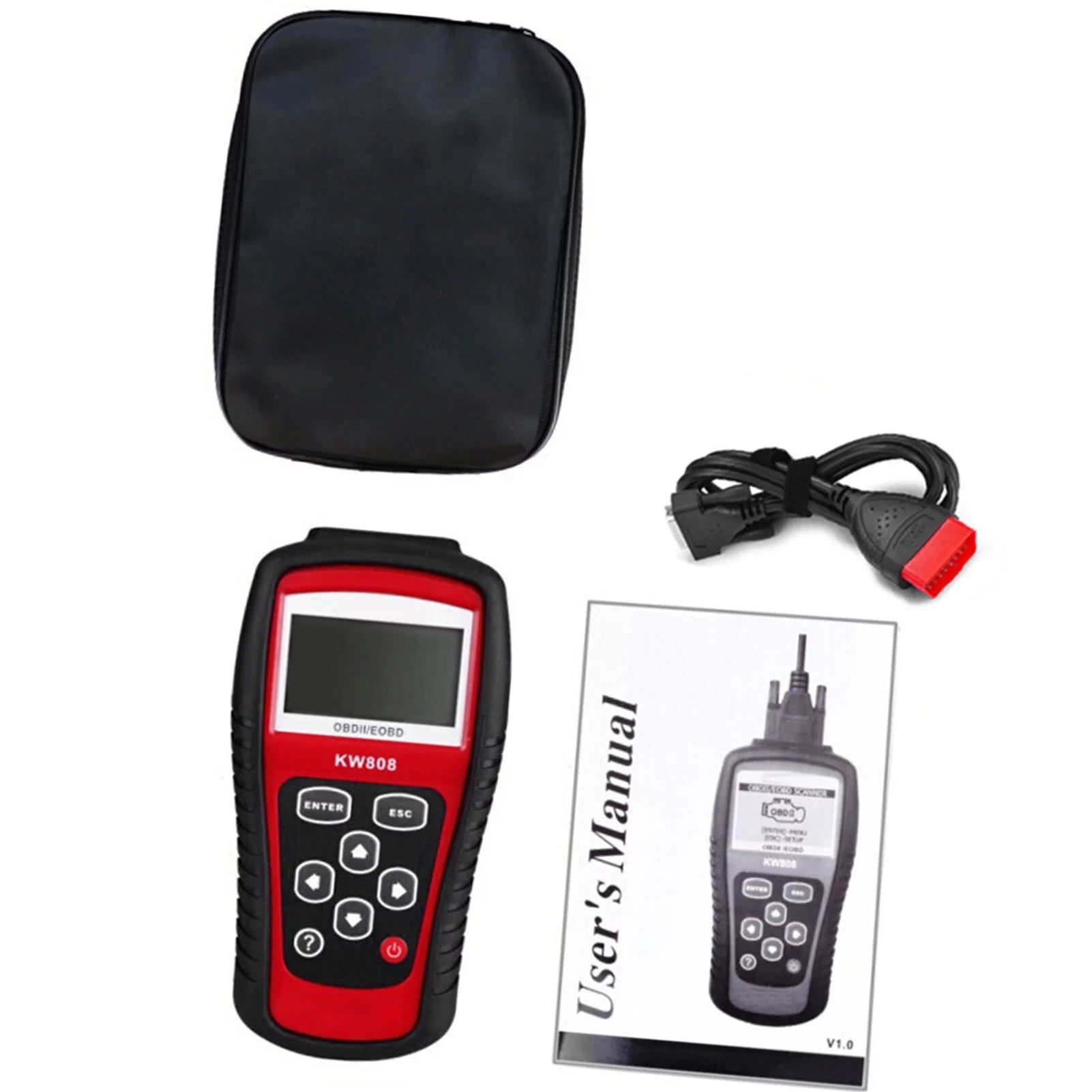 OBDII / EOBD Cars Code Reader and Auto Scanner Detection Decoder KW808