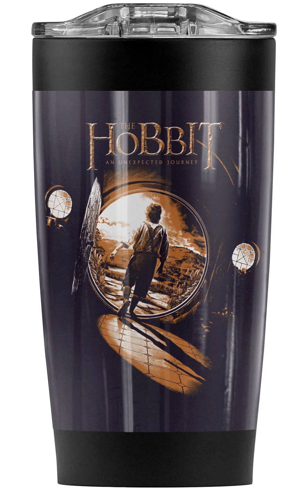 The Hobbit/Hole Bilbo Rust-resistant Alloy Tumbler 20 oz Coffee Travel Mug/Cup, Vacuum Insulated & Double Wall with Leakproof Sliding Lid | Great for Hot Drinks and Cold Beverages