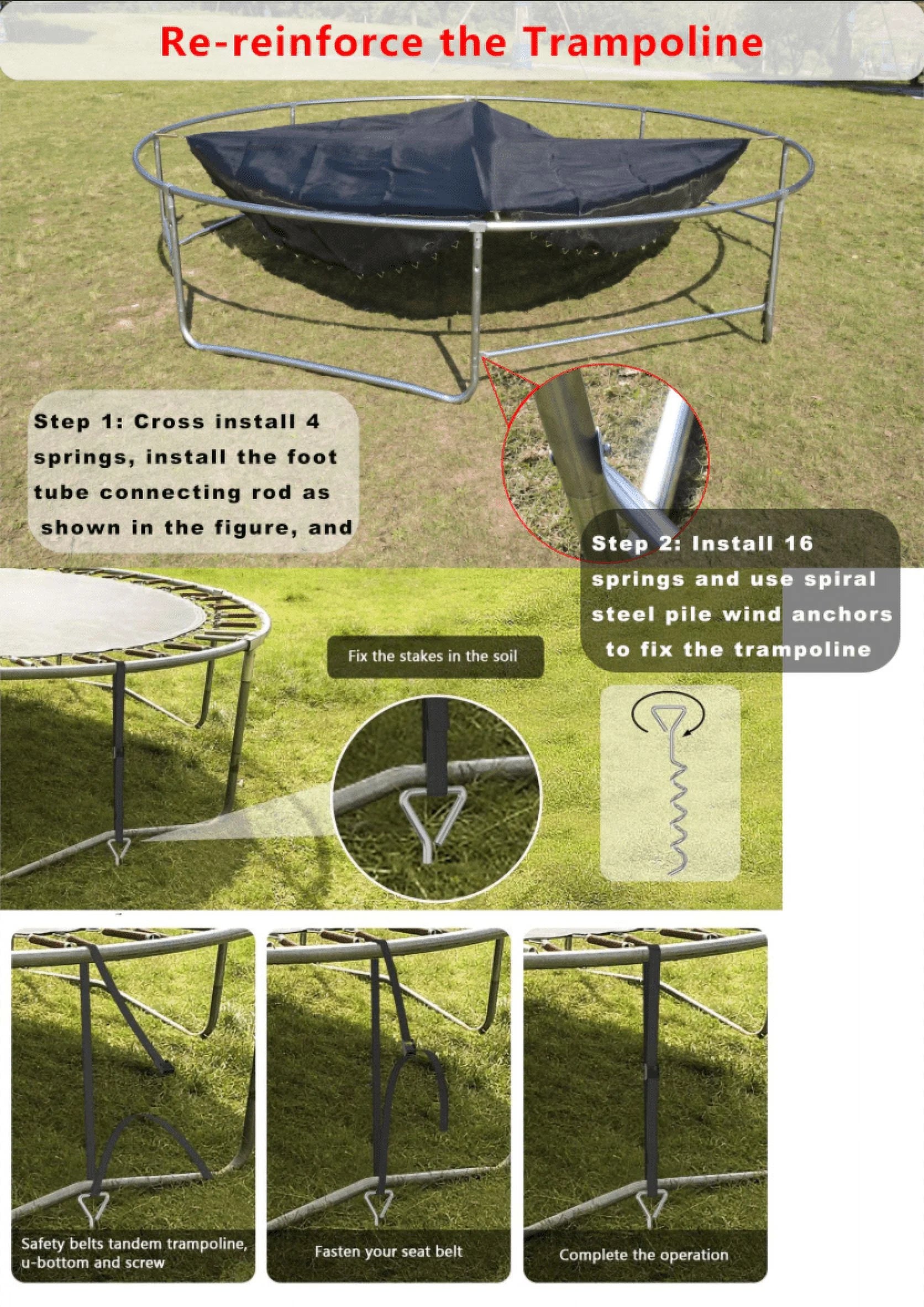 FIZITI 12FT 990LBS Trampoline with Basketball Hoop for Kids,Pumpkin Outdoor Trampoline with Enclosure Net,Sprinkler,Light,Socks,Ladder, Recreational Backyard Trampoline Capacity for 4-6 Kids