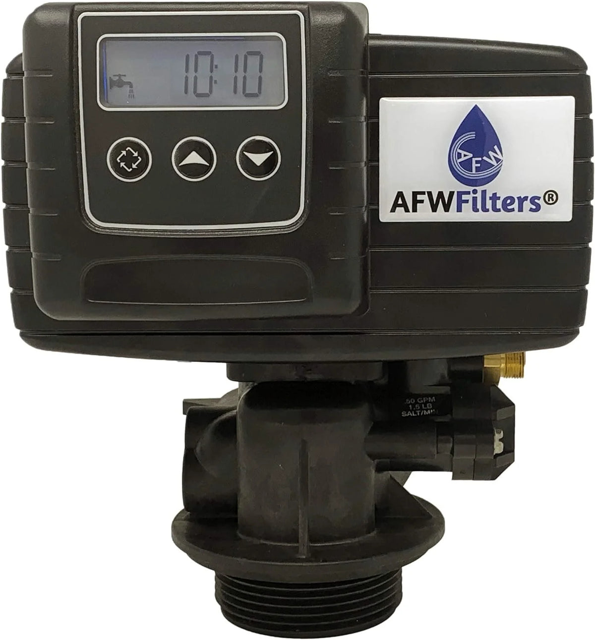 AFWFilters 2 cubic Foot 64k Whole Home Water Softener with Durable 10% Crosslink Resin, 3/4" Plastic MNPT Connection, and Blue Tanks
