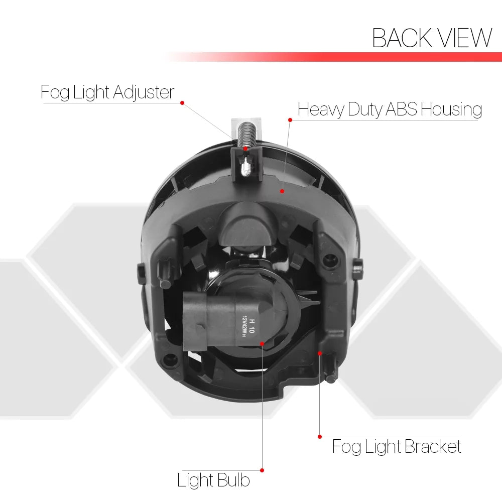 Clear Lens Fog Lights Bumper Driving Lamps for 05-10 Dodge Challenger/Charger Fits select: 2008-2010 DODGE GRAND CARAVAN, 2005-2009 CHRYSLER TOWN & COUNTRY
