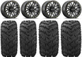 Raceline Ryno Bdlk 14" Gm Wheels 26" Reptile Tires Kawasaki Mule Pro FXT