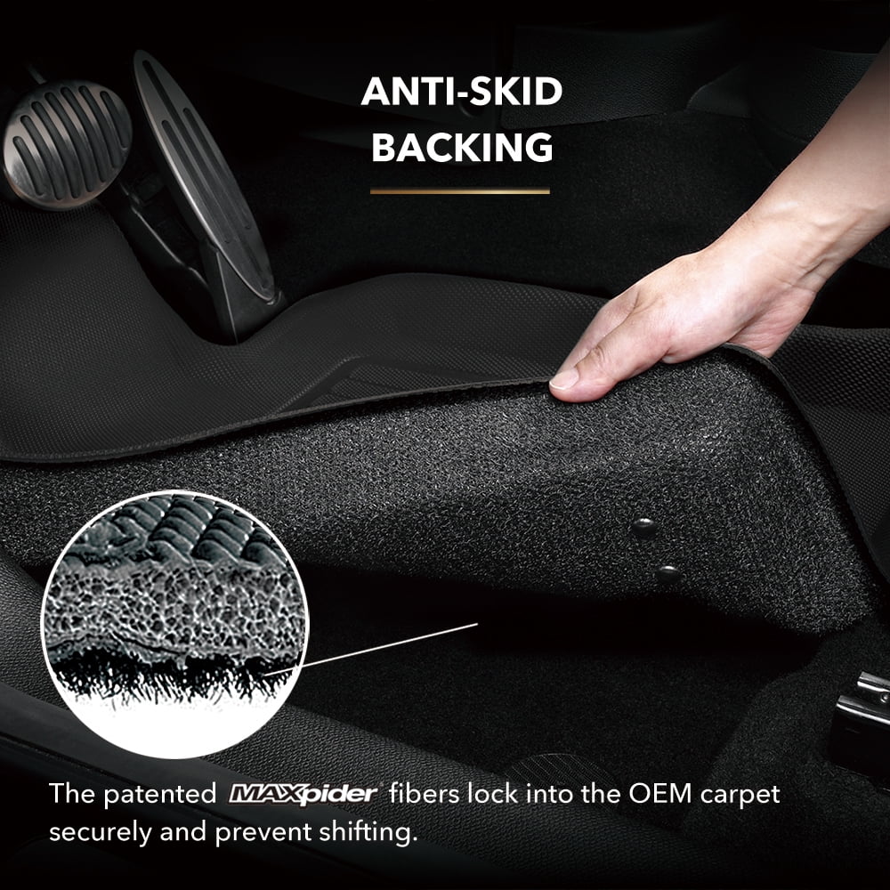 3D MAXpider KAGU Floor Mat (BLACK) compatible with SUBARU FORESTER 2009-2014 - Second Row
