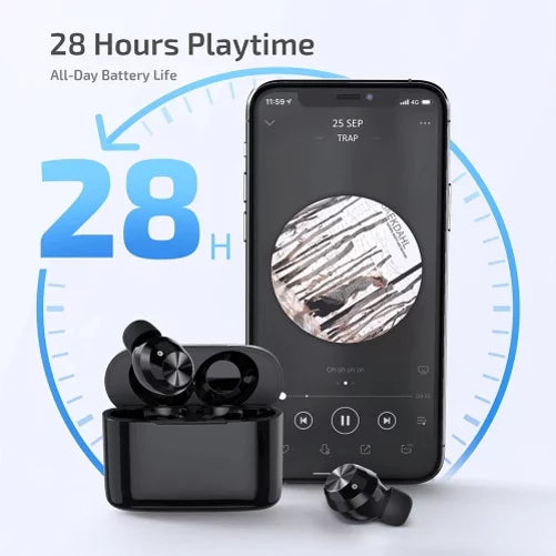 Wireless Earphones TWS Headphones True Stereo Earbuds w Mic Charging Case Z5A for Motorola Moto E (2020), One 5G, Razr (2020) (2019), Edge (2021) - NABI DreamTab HD8, XD 10.1" - Nokia 3.1, 7.1
