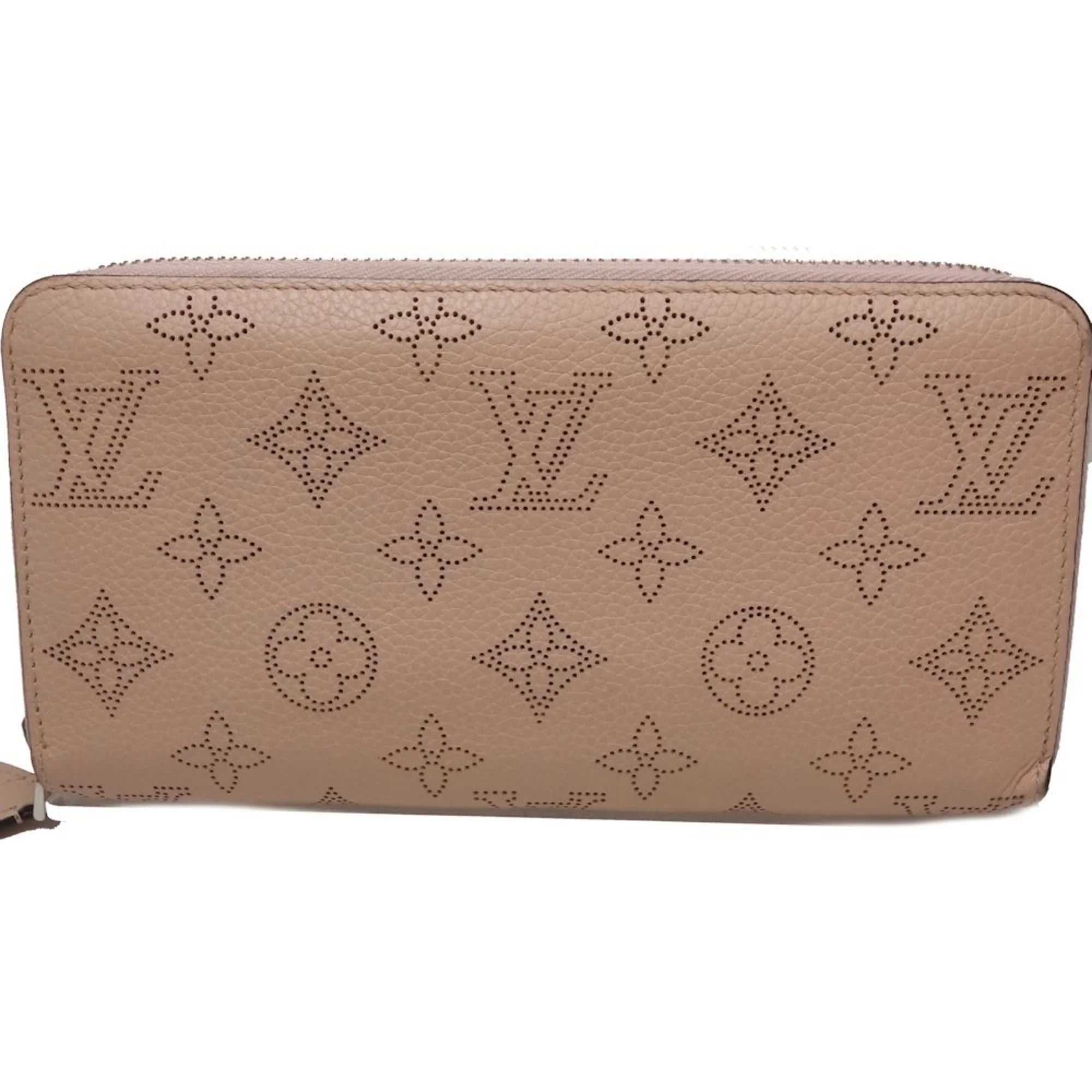 Used LOUIS VUITTON Zippy Wallet M61868 Long Monogram Mahina Magnolia (Pink) 083014 (Good)