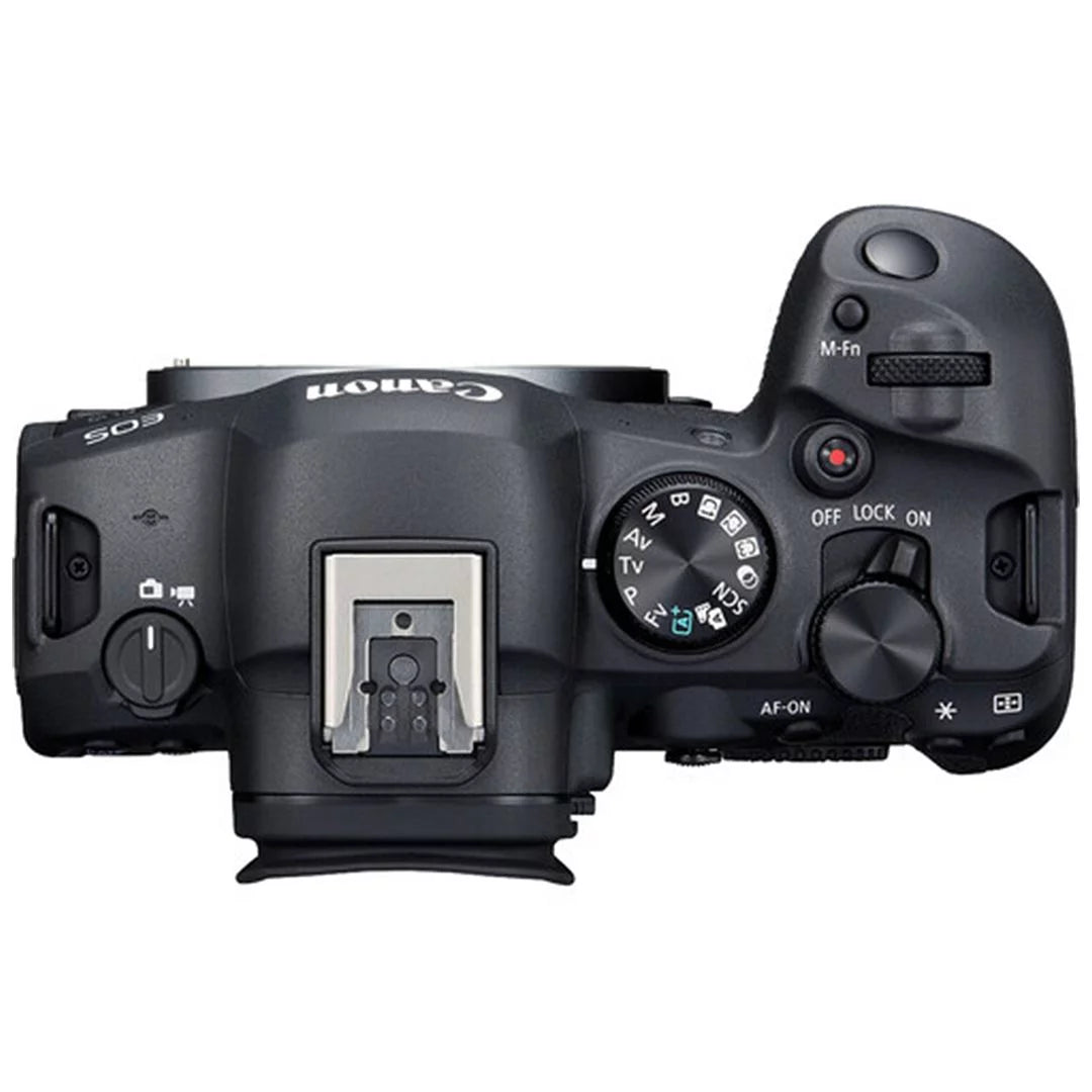 Canon EOS R6 Mark II Mirrorless Camera with RF 24-105mm Lens + Mount Adapter + 2 Pack SanDisk 32GB Memory Card + LED Flash + Case + ZeeTech Accessory