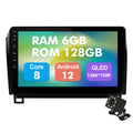 6+128G 10.1 inches Android 12 Car Stereo for Toyota Tundra 2007-2013 & Sequoia 2008-2018 IPS Touchscreen Screen Car Radio with Carplay & Android Auto Support Backup Camera