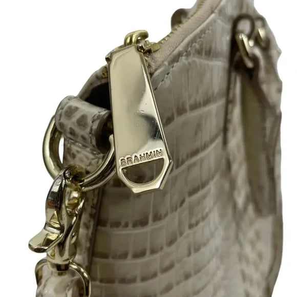Brahmin Large Duxbury Sugar Cane Silver/Metallic Satchel
