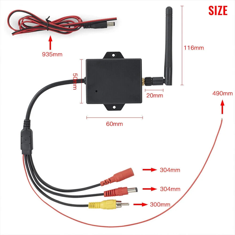Easy Wireless Car Reversing Camera AV to Wifi Transmitter Module - Stable Signal, 50m Range - Ideal for Rear View Camera