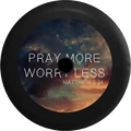 2018 2019 Wrangler JL Backup Camera Pray More Worry Less Matthew Bible Verse Pslam Sky Spare Tire Cover for Jeep RV 32 Inch