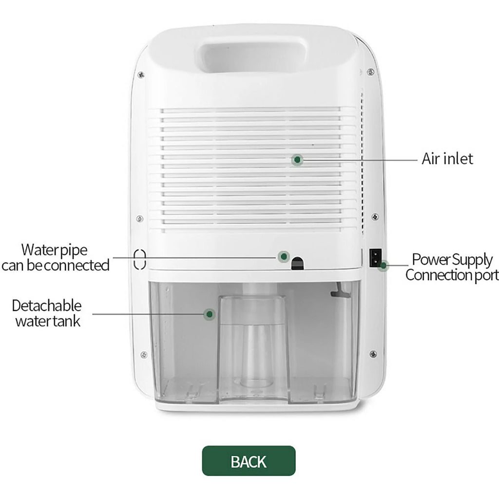 MIDUO Portable 2.5L Dehumidifier 42W Small Dehumidifier with Remote Control for Home