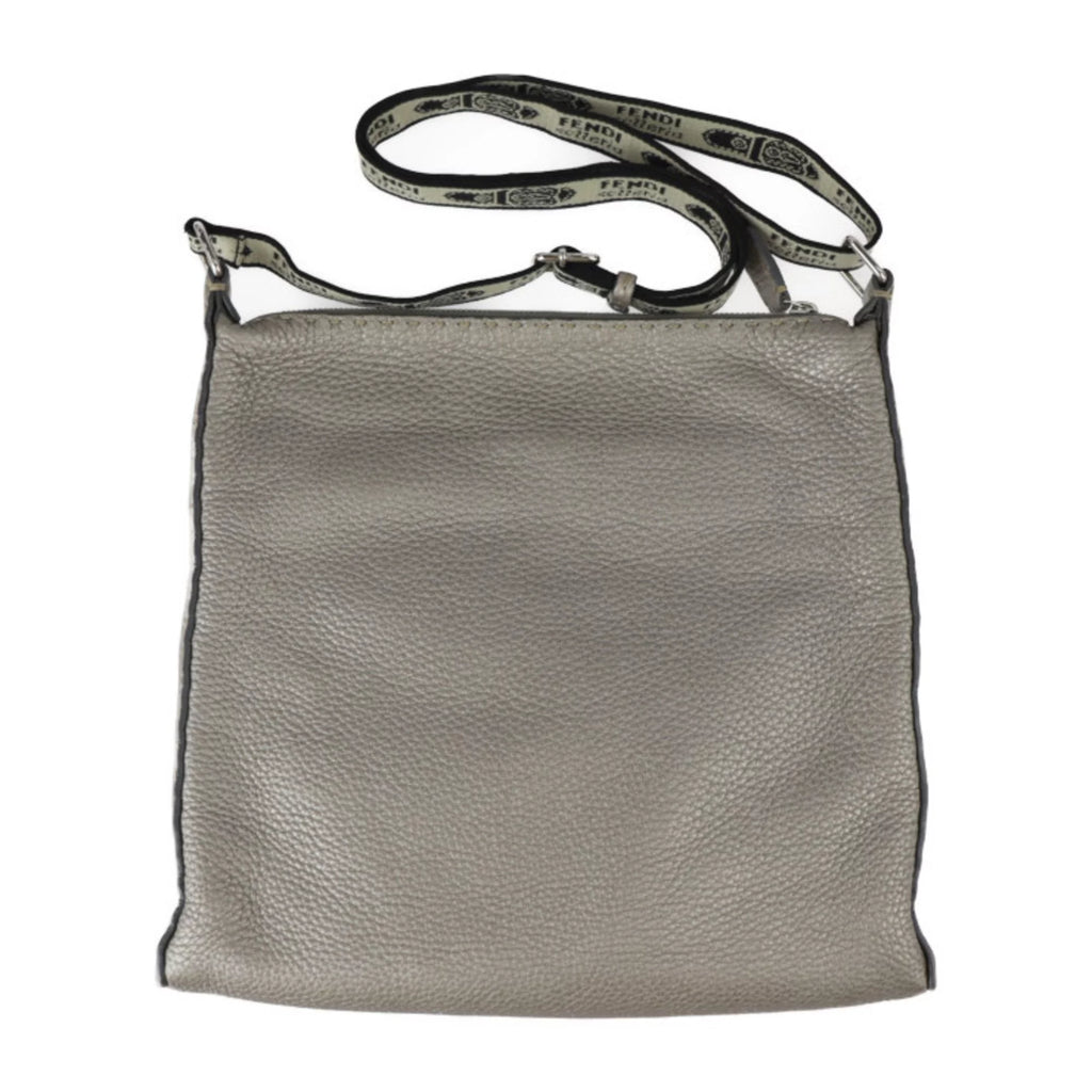 Secondhand FENDI Fendi Selleria Shoulder Bag 8BT109 Leather Bronze Silver Metal Fittings Diagonal Hanging (Good)