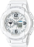 BGA230-7B For Her Baby-G White Ana-Digi Dial White Resin Strap World Time Alarm Watch