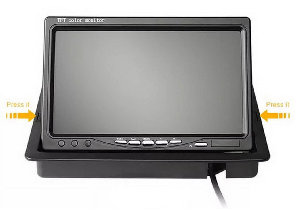 12V/24V parking system 7inch TFT LCD Car Monitor IR with 18 LED camera for Bus RV Car Van Truck reverse Night Vision+32 feet cable